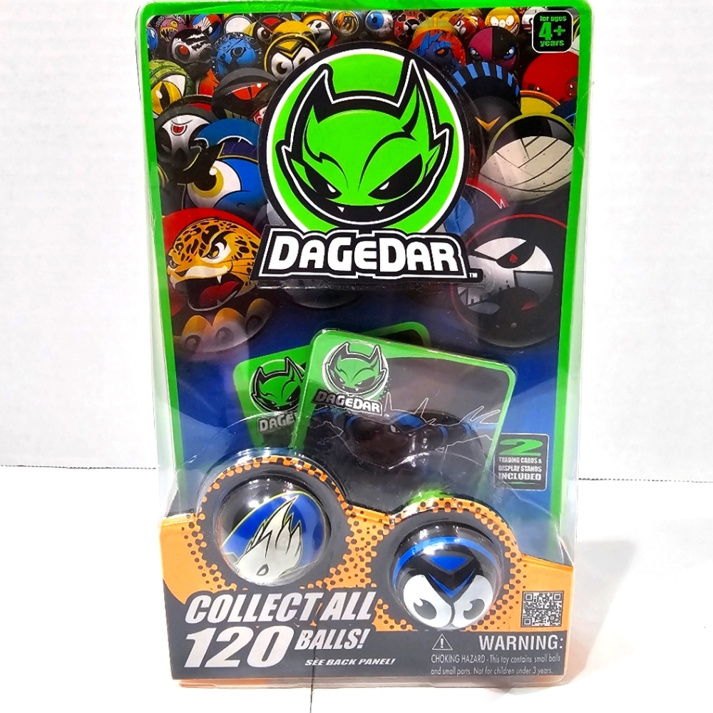 DaGeDar Balls 2-Pack Supercharged Ball Bearings 2 Trading Cards And Stands NEW